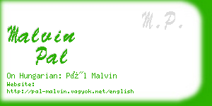 malvin pal business card